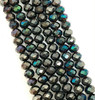 3.5x2.5mm Faceted Glass Rondelles - BLACK METALLIC (Haematite) - approx 15" strand (approx 150 beads)