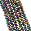 Multicolour Metallic 3.5x2.5mm Faceted Glass Rondelles