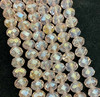 3x2mm Glass Rondelle Beads - LIGHT COPPER AB (approx 200 beads)