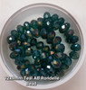 Teal AB 12x9mm Faceted Glass Rondelles