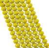 Yellow Opaque 8x6mm Faceted Glass Rondelles