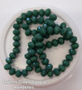 Green Opaque 8x6mm Faceted Glass Rondelles