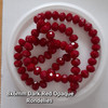 Dark Red Opaque 8x6mm Faceted Glass Rondelles