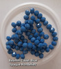 Cadet Blue Opaque 8x6mm Faceted Glass Rondelles