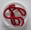 6x4mm Faceted Glass Rondelles - DARK RED OPAQUE - approx 100 beads / 16 inch strand