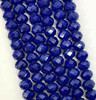 3x2mm Glass Rondelle beads - DEEP BLUE OPAQUE - approx 15" strand (approx 200 beads)