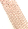 8x6mm Faceted Glass Rondelles - PALE PINK - approx 72 beads / 17 inch strand