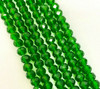 8x6mm Faceted Glass Rondelles - EMERALD GREEN - approx 72 beads / 17 inch strand
