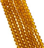 6x4mm Glass Rondelle beads - GOLD - approx 18 inch strand (approx 100 beads)