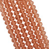 4x3mm Faceted Glass Rondelles - PEACH - approx 150 beads / 18 inch strand