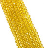 4x3mm Faceted Glass Rondelles - PALE YELLOW - approx 150 beads / 18 inch strand