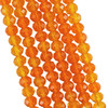 3x2mm Glass Rondelle beads - LIGHT ORANGE - approx 15" strand (approx 200 beads)