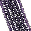 Violet 3.5x2.5mm Faceted Glass Rondelles