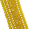 Yellow 12x9mm Faceted Glass Rondelles