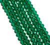 Dark Green 12x9mm Faceted Glass Rondelles