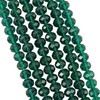 Teal 10x8mm Faceted Glass Rondelles