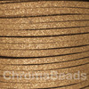 Tan Glitter Faux Suede Cord