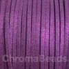 Purple Glitter Faux Suede Cord