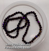 Strand of faceted round glass beads - approx 4mm, Purple Metallic, approx 100 beads, 14-16in