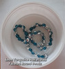 Strand of faceted round glass beads - approx 6mm, Turquoise Half-Plated Silver, approx 50 beads, 12in
