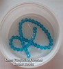 Strand of faceted round glass beads - approx 6mm, Turquoise, approx 50 beads, 12in