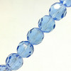 Strand of faceted round glass beads - approx 6mm, Tanzanite, approx 50 beads, 12in