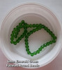 Strand of faceted round glass beads - approx 6mm, Emerald Green, approx 50 beads, 12in