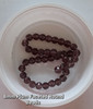 Strand of faceted round glass beads - approx 8mm, Plum, approx 40 beads, 12in