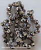 Strand of faceted round glass beads - approx 10mm, Silver Metallic, approx 30 beads, 12in