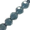 Strand of faceted round glass beads - approx 10mm, Grey, approx 30 beads, 12in