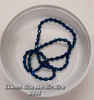 Strand of faceted rice glass beads - approx 6x4mm, Blue Metallic, approx 72 beads