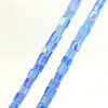 4mm Glass Cube beads - TANZANITE AB - approx 12" strand (75 beads)