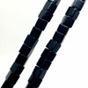 4mm Glass Cube beads - BLACK - approx 12" strand (75 beads)