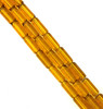 10x4mm Glass Tube Beads, GOLD, approx 12" strand, 32 beads