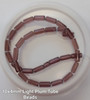 10x4mm Glass Tube Beads, LIGHT PLUM, approx 12" strand, 32 beads