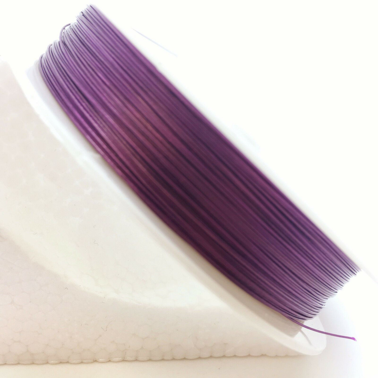 50m roll Tiger Tail - Purple - 0.45mm, beading wire