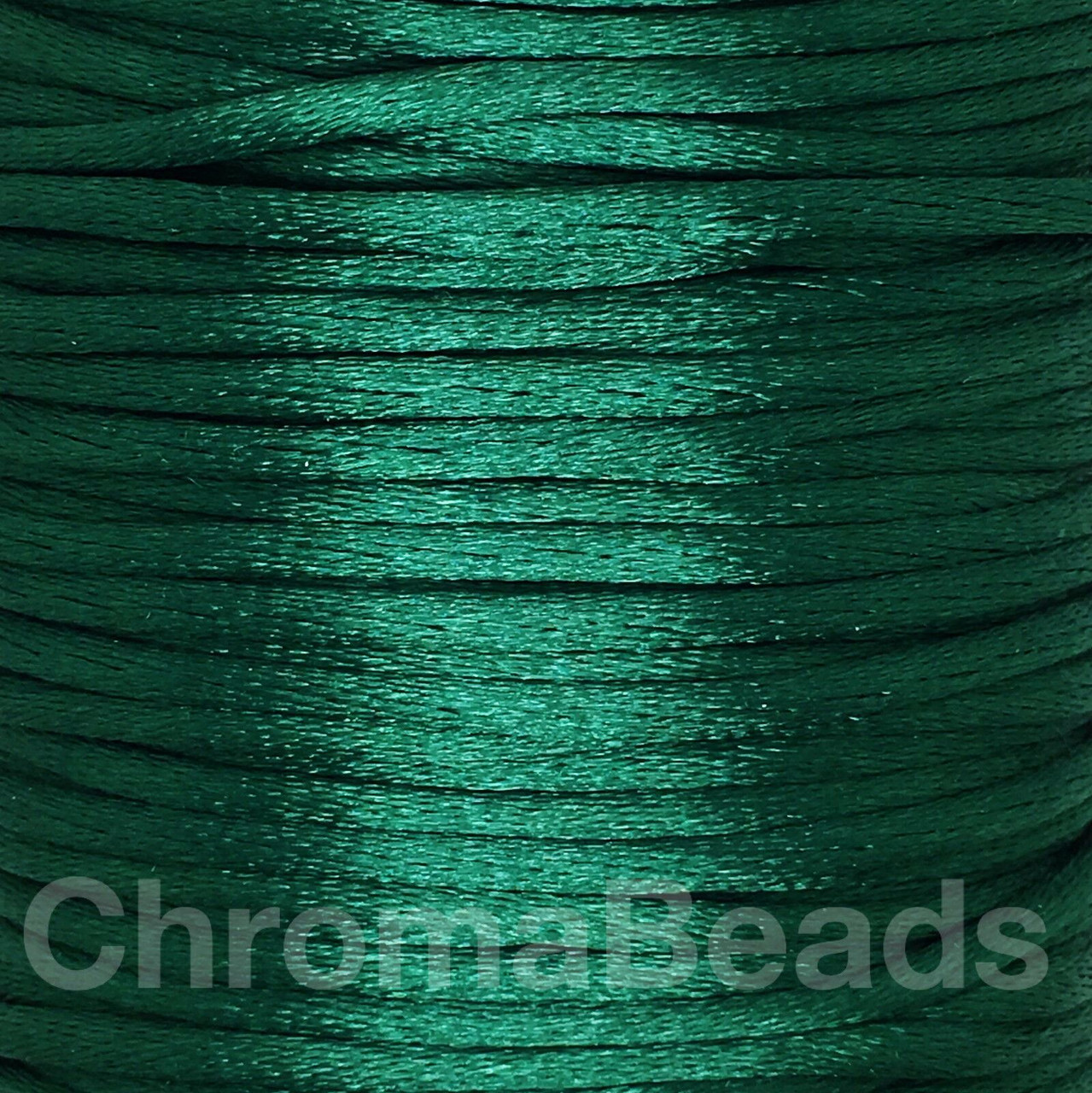 Forest Green 2mm Satin Rattail Cord