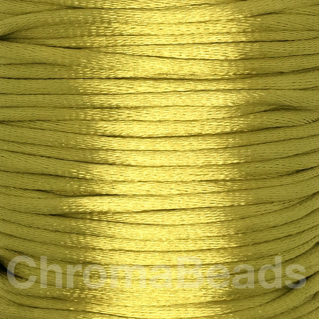 Khaki (gold) 2mm satin rattail cord