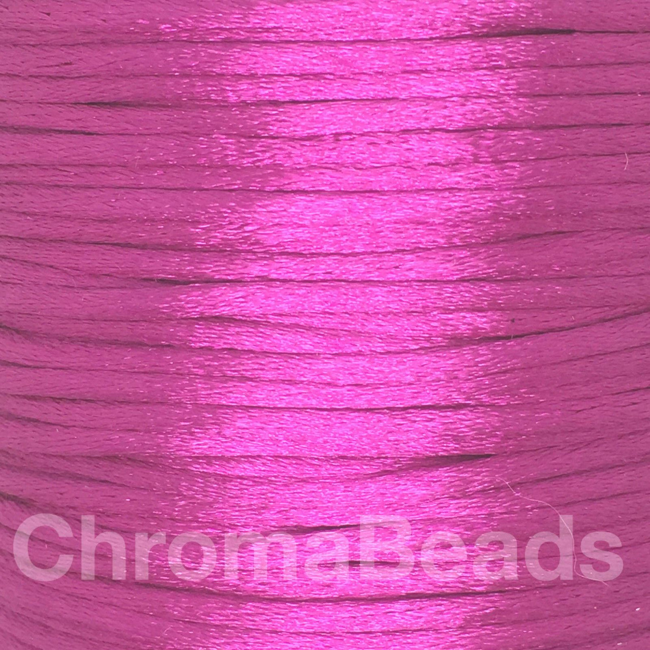 Magenta 2mm satin rattail cord