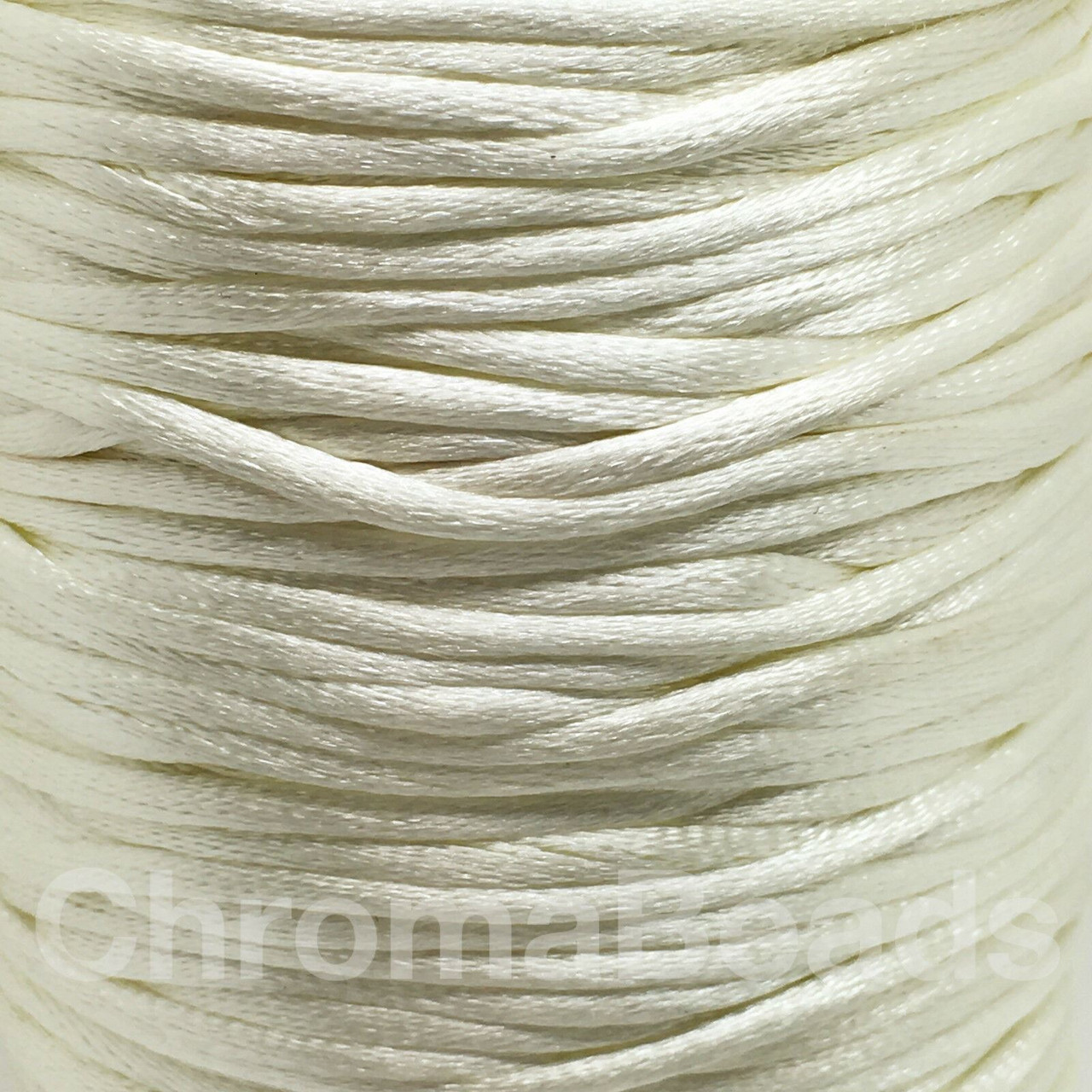 Ivory 2mm Satin rattail cord