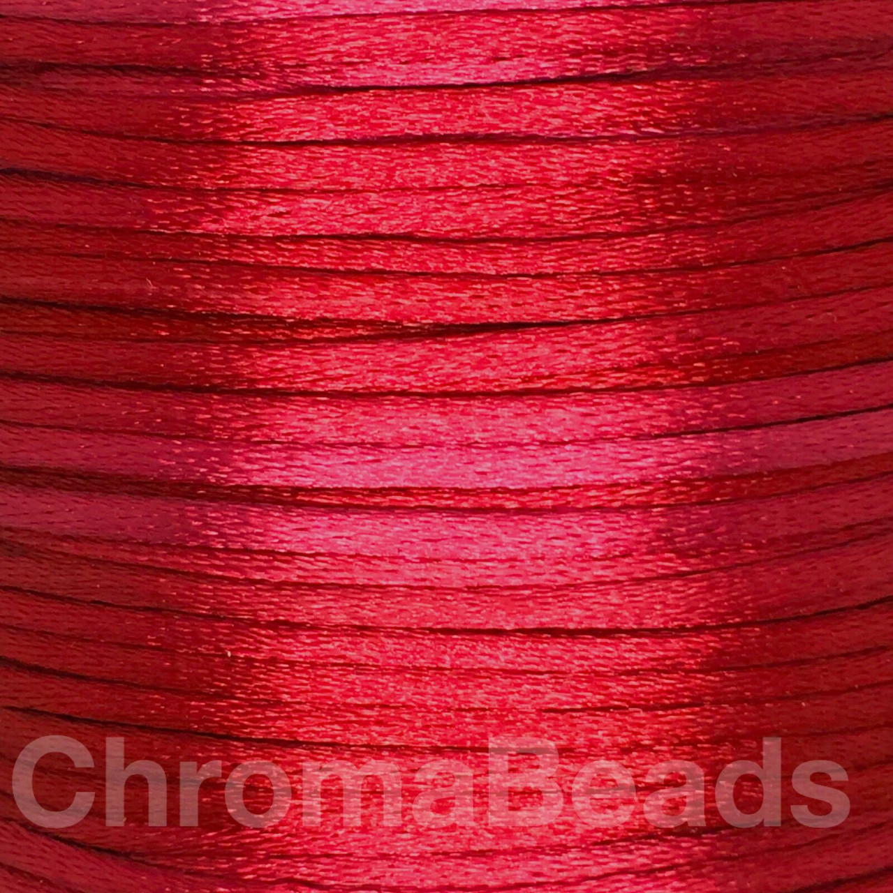 Dark Red 2mm Satin Rattail Cord