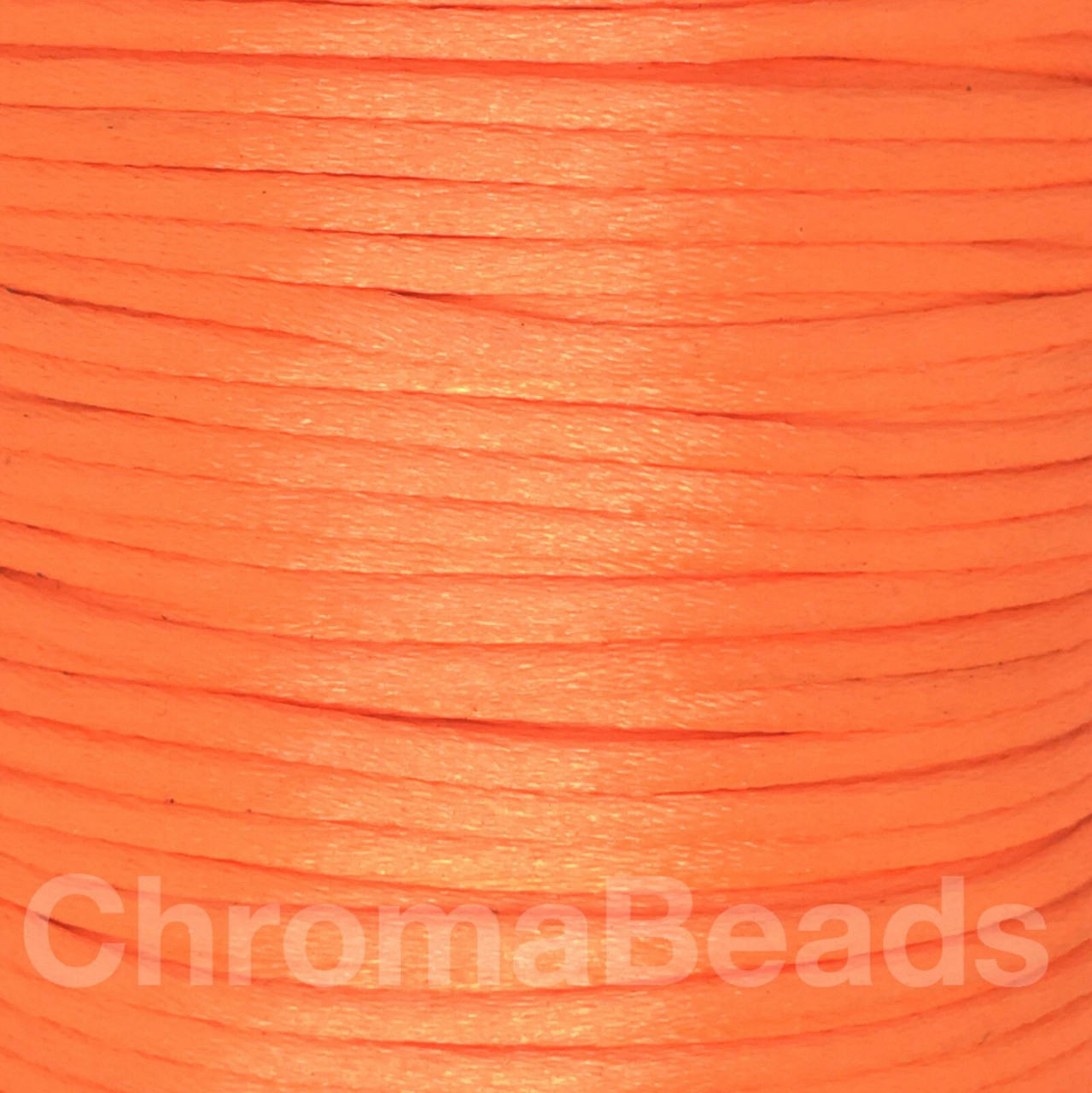 Tangerine 2mm satin rattail cord