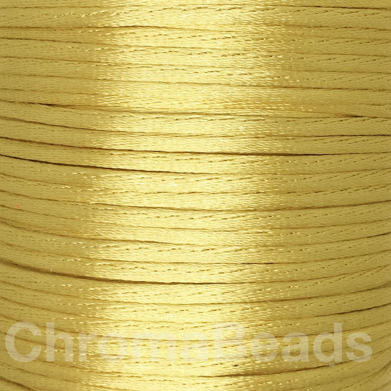 Gold 2mm satin rattail cord