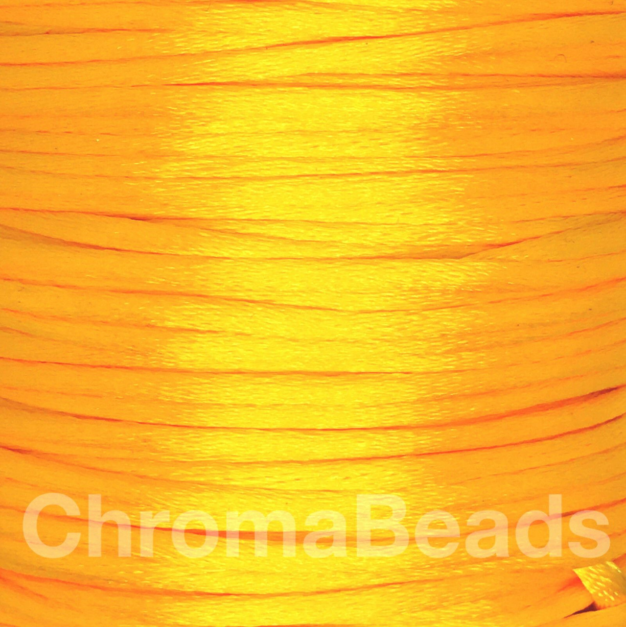 Saffron 2mm satin rattail cord