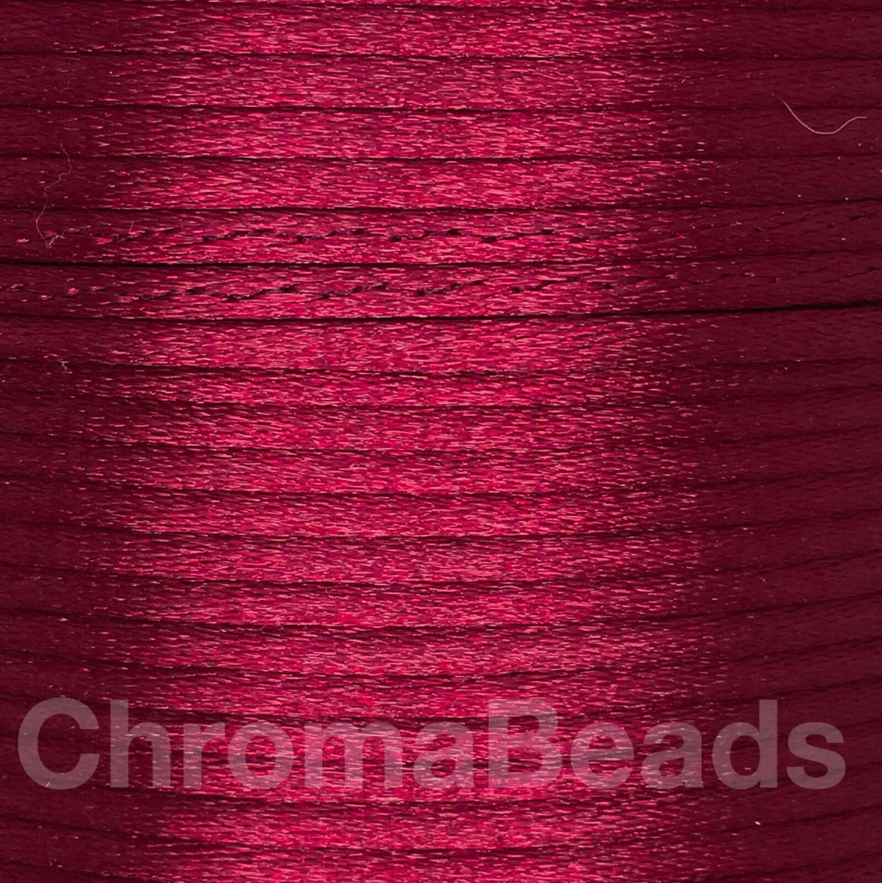 Wine 2mm satin rattail cord