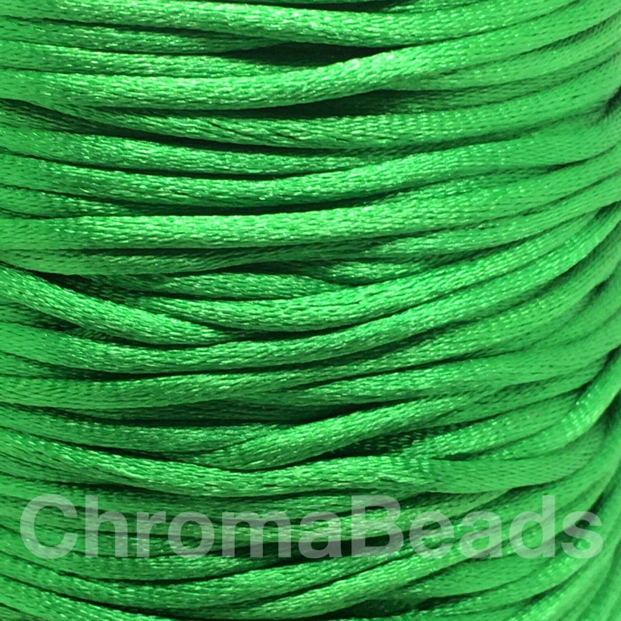 Emerald Green 2mm Satin Rattail Cord