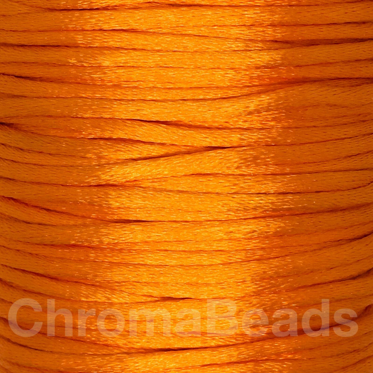 Reel of Nylon Cord (Rattail) - Orange, approx 90m