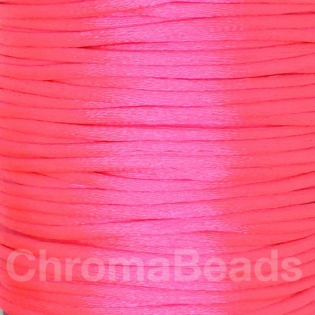 Reel of Nylon Cord (Rattail) - Bubblegum Pink, approx 45m