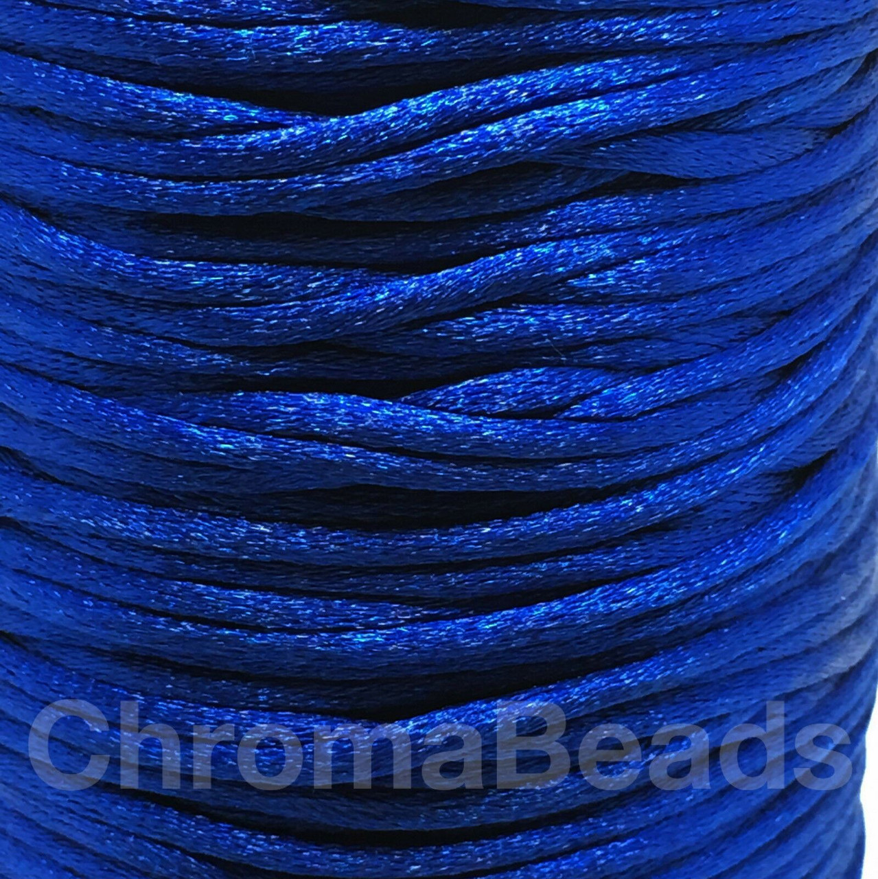 Reel of Nylon Cord (Rattail) - Sapphire Blue, approx 225m