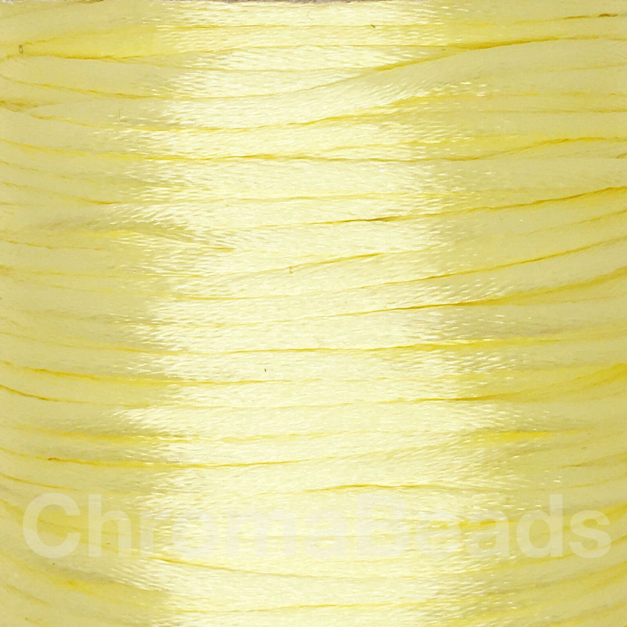 2x Reels of Nylon Cord (Rattail) - Lemon, approx 45m each